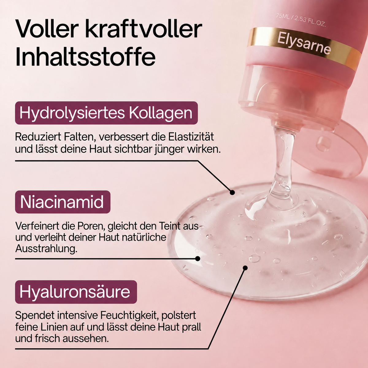Elysarne Kollagen-Maske – Abbildung 5, deutscher Entwurf